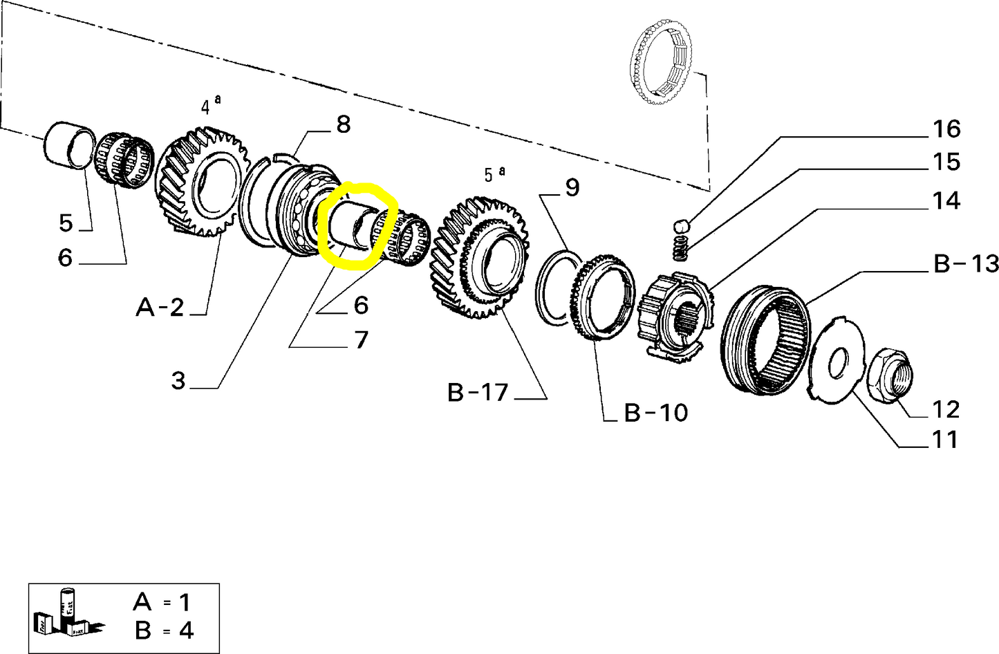 Lancia Delta Integrale and Evoluzione 5th Speed Gear Roller Cage Bush New Original 7705068 5953100