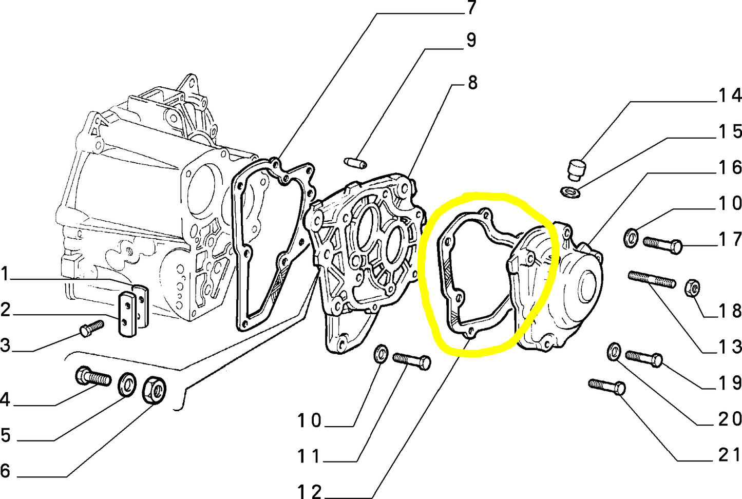 Lancia Delta R86 Guarnizione di Tenuta Coperchio Scatola Cambio Nuova Originale 4396030 - Raggi's Collectibles' Automotive Art