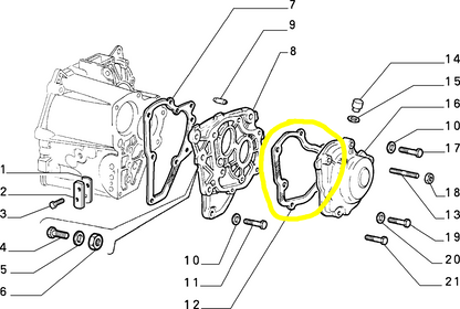 Lancia Delta R86 Guarnizione di Tenuta Coperchio Scatola Cambio Nuova Originale 4396030 - Raggi's Collectibles' Automotive Art