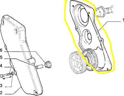Lancia TD Fiat Croma Timing Control Cover New Original 98432824 4829486