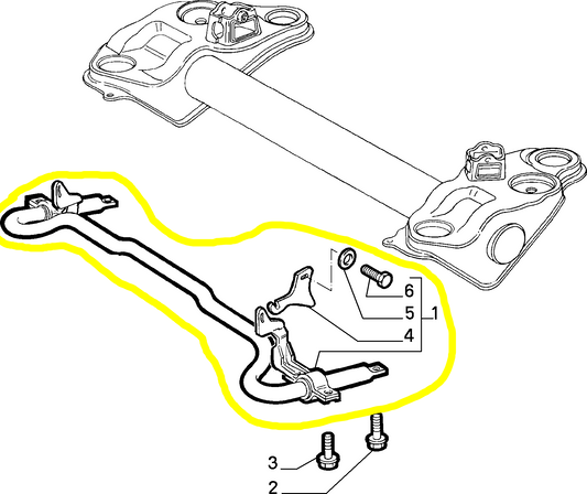 Lancia Y Fiat Punto Rear Stabilizer Torsion Bar New 7758470