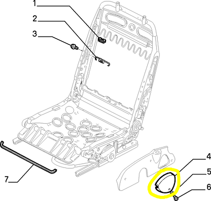 Lancia K Front Left Seat Covering New Original 120561061