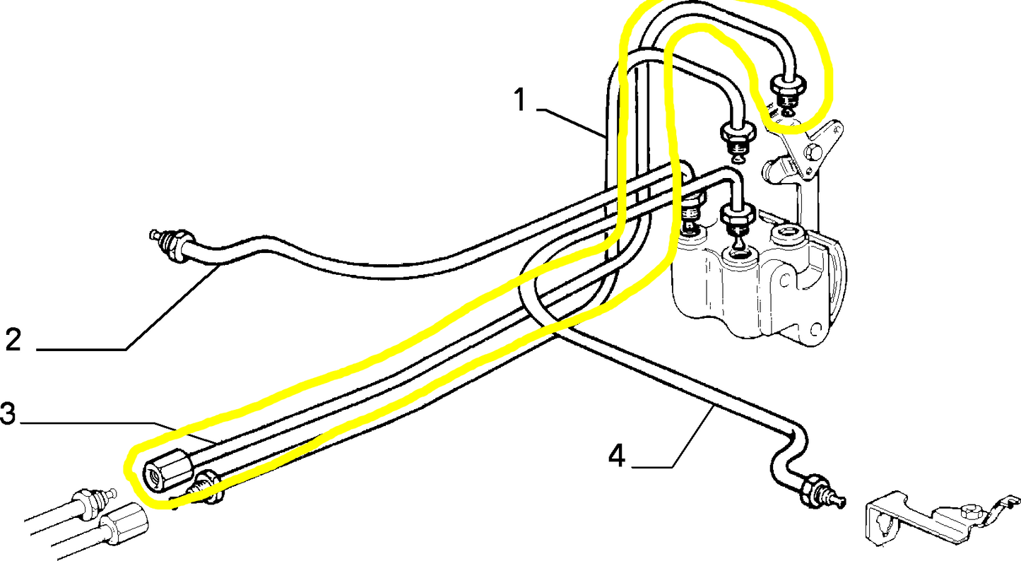 Lancia Delta e Dedra Tubo Centrale Sinistro Correttore di Frenata Nuovo Originale 7765646 60811095