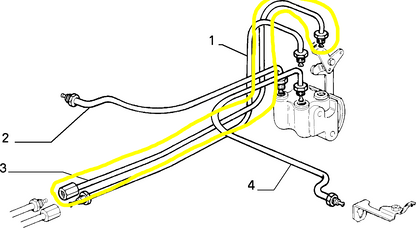 Lancia Delta e Dedra Tubo Centrale Sinistro Correttore di Frenata Nuovo Originale 7765646 60811095