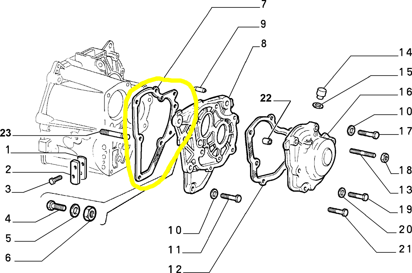 Lancia Delta R86 Guarnizione di Tenuta Piastra Scatola Cambio Nuova Originale 4396026 - Raggi's Collectibles' Automotive Art