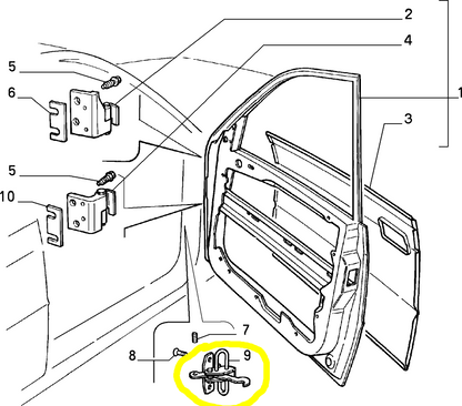 Lancia Delta e Dedra Tirante Arresto Portiera Anteriore Nuovo Originale 7778971 46415063