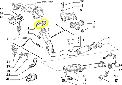 Lancia Delta Dedra and Lybra Exhaust Pipe Seal Gasket New Original 46737554 46520498