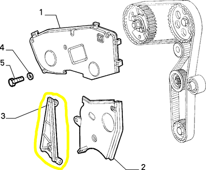 Lancia Thesis 2400 JTD 10V Timing Belt Protection New Original 55190665 46462719