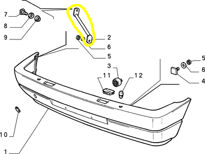 Autobianchi Y10 Front Bumper Joining Element New Original 5982685 7710331