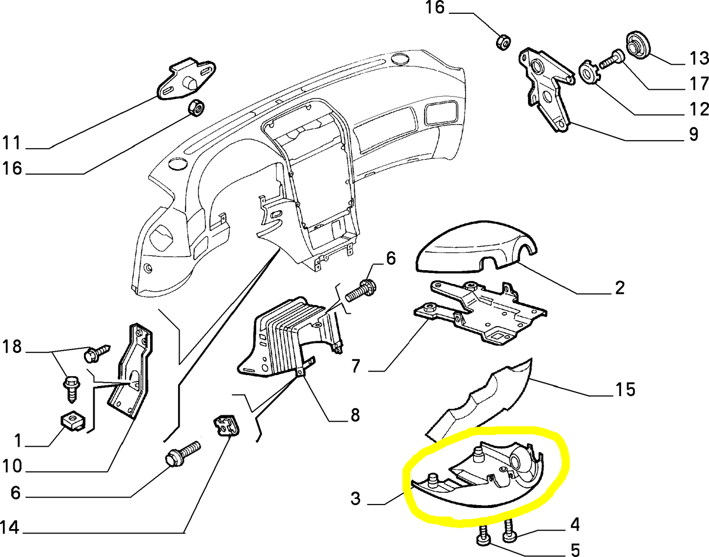 Lancia K Lower Steering Column Protection Cover New Original 71552060 82486056