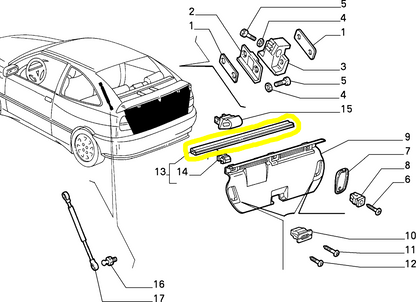 Lancia Delta Profilato in Gomma Rivestimento Cofano Bagagliaio Nuovo Originale 82490075 82476467