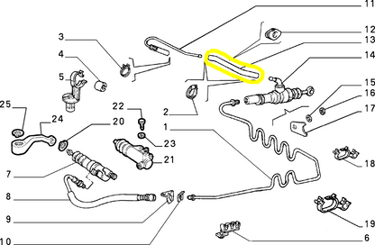 Lancia Dedra Clutch Cylinder Hose New Original 7685401 7677169