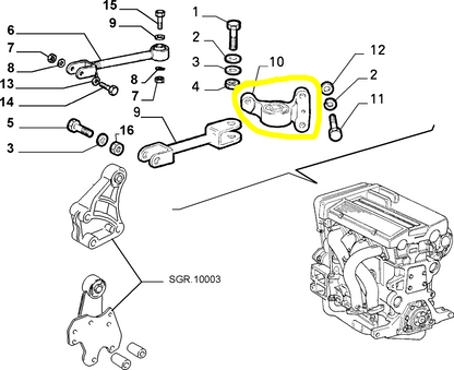 Lancia Thema Fiat Croma Supporto Sospensione Motore Nuovo Originale 82479540