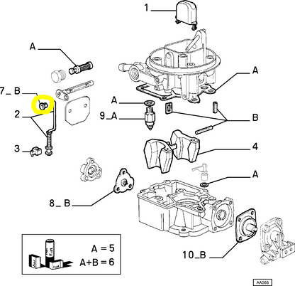 Autobianchi Y10 Weber Carburetor Rod Bushing New Original 9940242