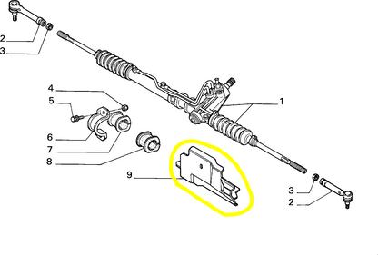 Lancia Delta TD R86 Steering Box Protection New Original 82424880