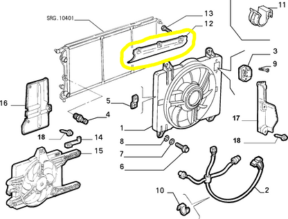 Lancia Y Convogliatore Elettroventola Nuovo Originale 46413854