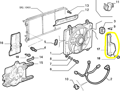 Lancia Y Convogliatore Elettroventola Nuovo Originale 7789822