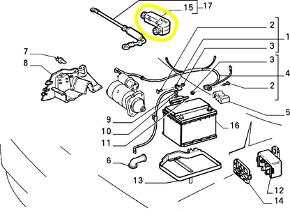 Lancia Delta e Dedra Fiat Coupé Portafusibile Batteria Nuovo Originale 46413310