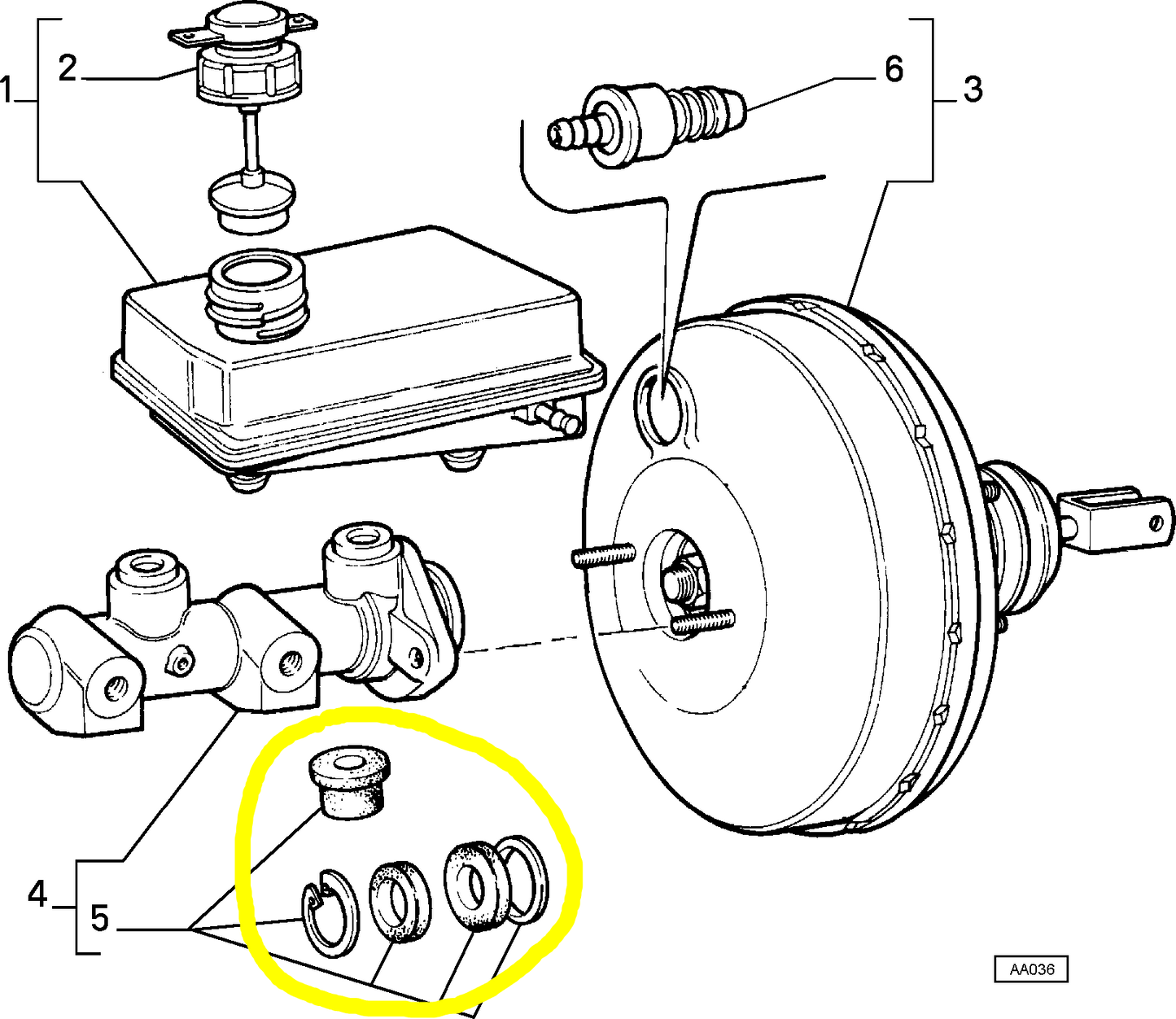 Lancia Thema Fiat Croma Kit Guarnizioni Cilindro Maestro Servofreno Nuovo Originale 9940151 9950176