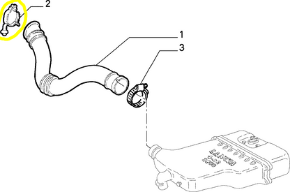 Lancia Y Molletta Manicotto Flessibile Scatola Filtro Aria Nuova Originale 7741612