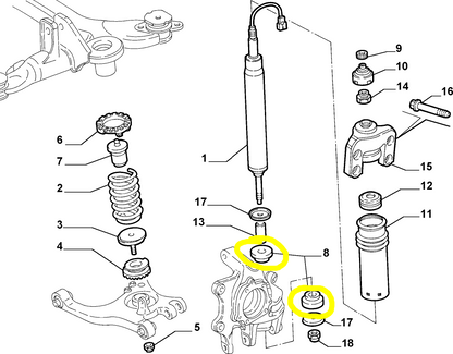 Lancia Thesis Rear Shock Absorber Rubber Pad New Original 60681081 60662166