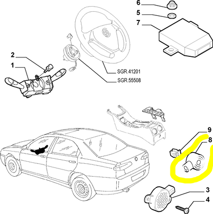 Alfa Romeo 159 e 166 Sensore Parcheggio Nuovo Originale Codice 46802909 51755060 - Raggi's Collectibles' Automotive Art