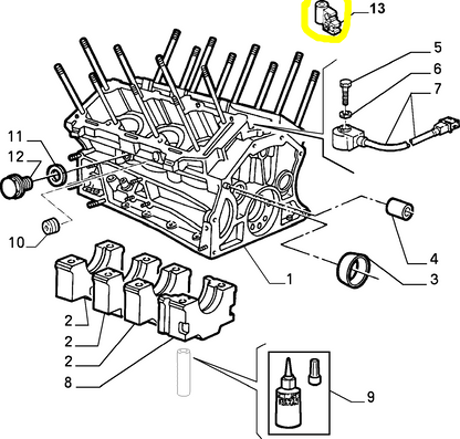 Lancia Thesis Cylinder Head Transmitter L 430 New Original 60662824 60816704