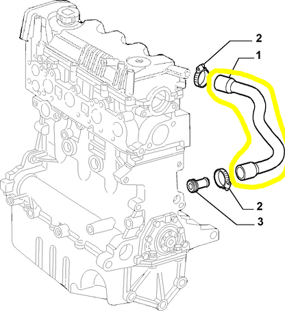 Lancia Lybra 1900 JTD Manicotto Flessibile Testata Motore Nuovo Originale 46767698 60816379