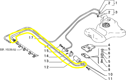Lancia Dedra 1800 and 2000 Fuel Filler Tube New Original 7737036 7642547