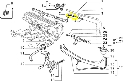 Lancia Thema 2000 16V e TB Tubo Flessibile Impianto Iniezione Nuovo Originale 7746432 7658656