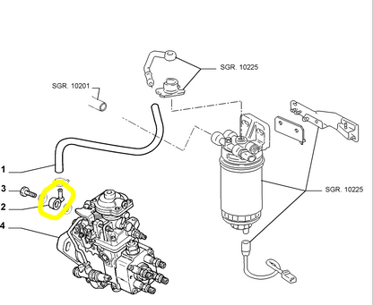 Lancia Delta TD and Dedra TD Injection Pump Connection New Original 60809665 7770991