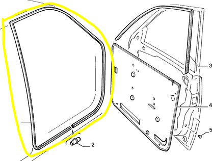 Lancia Delta Dedra Front Right Door Seal Gasket New Original 82436246 46417667