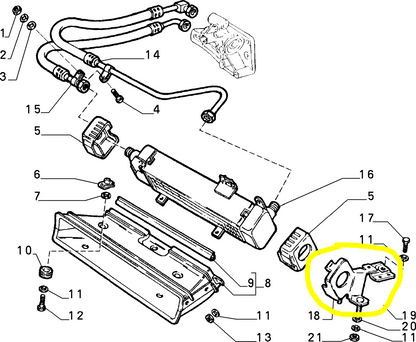 Lancia Thema Fiat Croma Staffa Mensola Radiatore Olio Nuova Originale 82434474