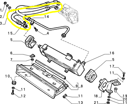 Lancia Thema Tubo Flessibile Radiatore Olio Nuovo Originale 82469826