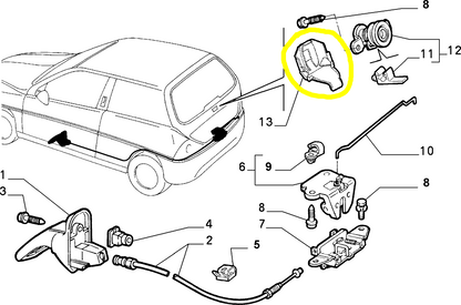 Lancia Y Riparo Motorino Tergilunotto Nuovo Originale 46449862