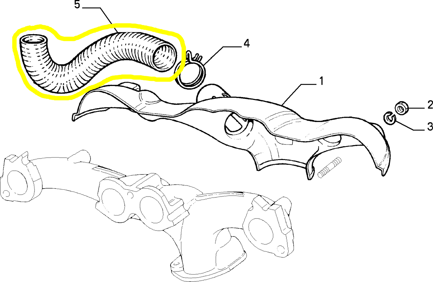 Lancia Dedra 1600 Exhaust Manifold Sleeve New Original 7660489 7684257