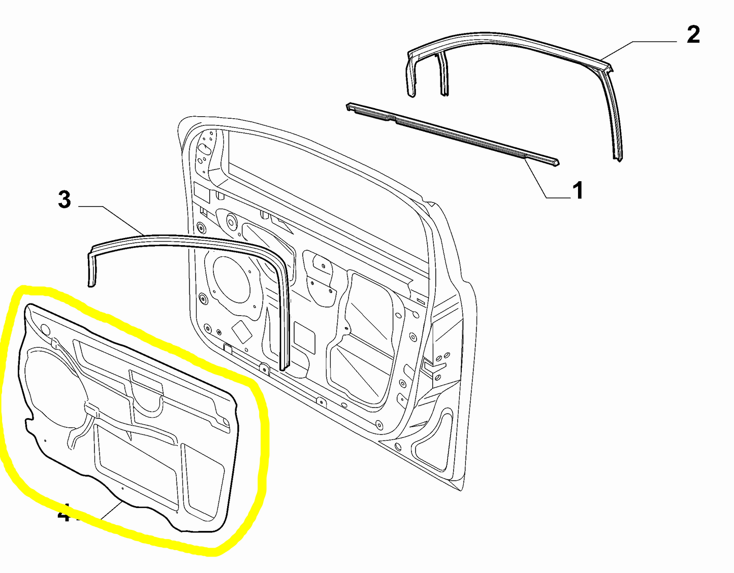 Lancia Ypsilon Riparo Imbottitura Portiera Anteriore Destra Nuovo Originale 51932164 51833745 - Raggi's Automobilia e Ricambi Auto