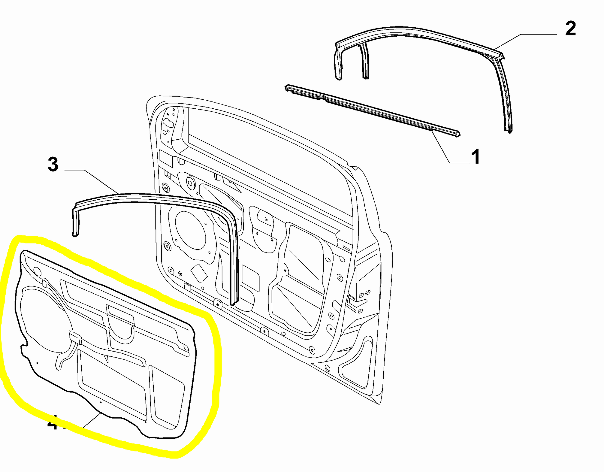 Lancia Ypsilon Riparo Imbottitura Portiera Anteriore Destra Nuovo Originale 51932164 51833745 - Raggi's Automobilia e Ricambi Auto
