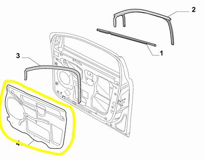 Lancia Ypsilon Riparo Imbottitura Portiera Anteriore Destra Nuovo Originale 51932164 51833745 - Raggi's Automobilia e Ricambi Auto