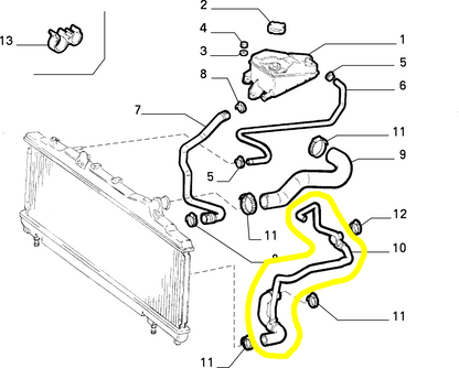 Lancia Y Fiat Punto Radiator Sleeve New Original 46441395