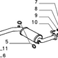 Lancia Thema Fiat Croma Alfa Romeo 164 Staffa Tubazione di Scarico Nuova Originale 82438899 60801783