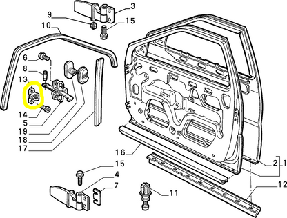 Lancia K Front and Rear Door Check Support New Original 60810824 60508588