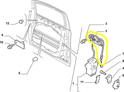 Lancia Musa Fiat Idea Front Right Door Opening Handle New Original 71734857