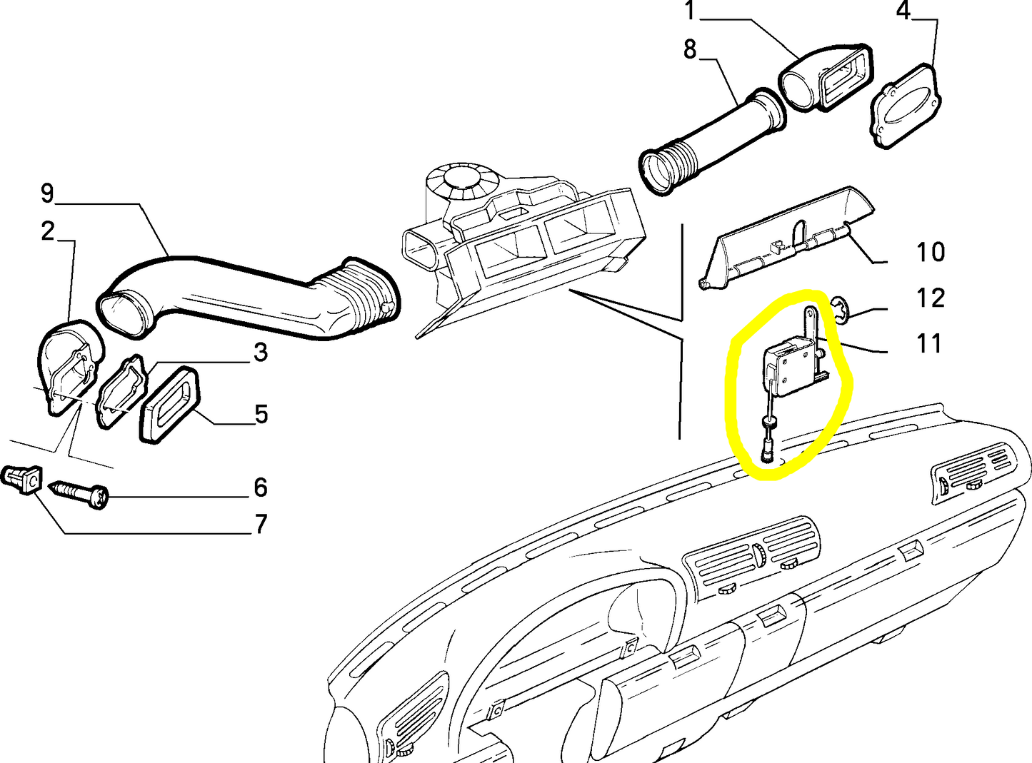 Autobianchi Y10 Motorino Elettrico Aria Condizionata Nuovo Originale 7730307