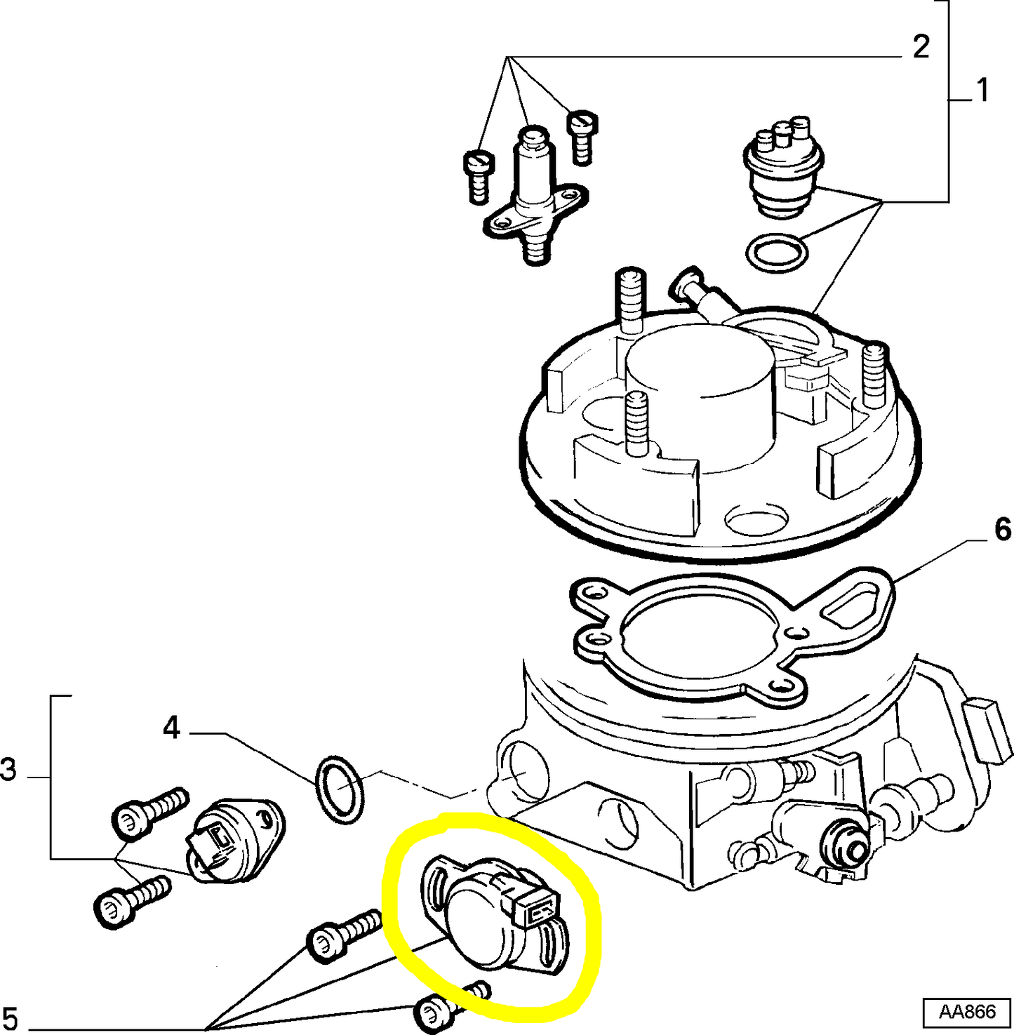 Lancia Dedra Throttle Body Sending Unit New Original 7744401 9943961