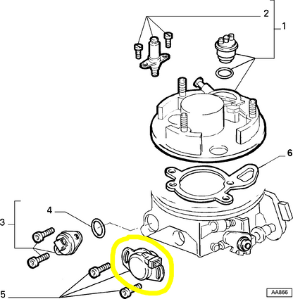 Lancia Dedra Throttle Body Sending Unit New Original 7744401 9943961