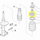 Lancia Ypsilon Fiat Panda and Punto Front Suspension Pad New Original 51856856 50703155