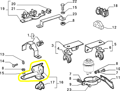 Lancia Thema TD Fiat Croma Power Steering System Bracket New Original 82457826