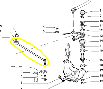 Lancia Delta R86 Asta Leveraggio Cambio Marce Nuova Originale 82434702