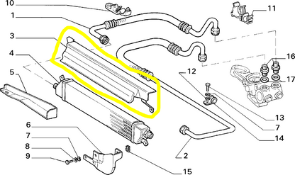 Lancia Delta Integrale Oil Cooler Conveyor New Original 82453339